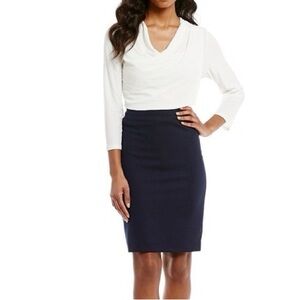 *ESTEE LAUDER* Classic Dark Navy Pencil Skirt Size 12